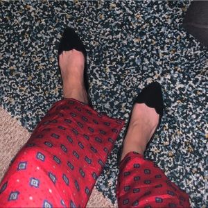 MIA black scalloped flats, never been worn!